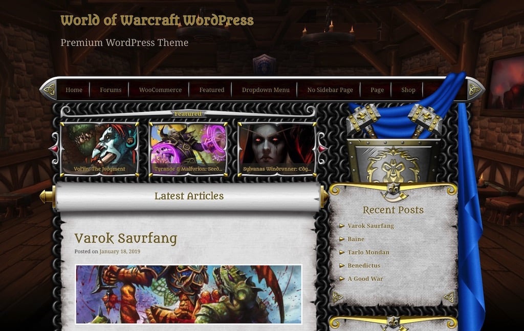 World of Warcraft WordPress Theme V3